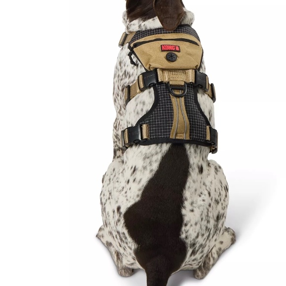 NWT KONG DOG SAFETY TAN ZIPPER POUCH HARNESS - Picture 4 of 11